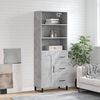 vidaXL Skř&iacute;ň highboard betonově &scaron;ed&aacute; 69,5x34x180 cm kompozitn&iacute; dřevo