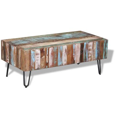 vidaXL Konferenční stolek masivní recyklované dřevo 100 x 50 x 38 cm