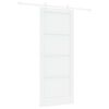 vidaXL Posuvn&eacute; dveře 86 x 211 cm Kompozitn&iacute; dřevo B&iacute;l&aacute;