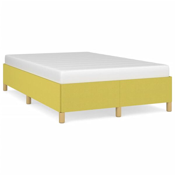 vidaXL R&aacute;m postele bez matrace zelen&yacute; 120 x 200 cm textil