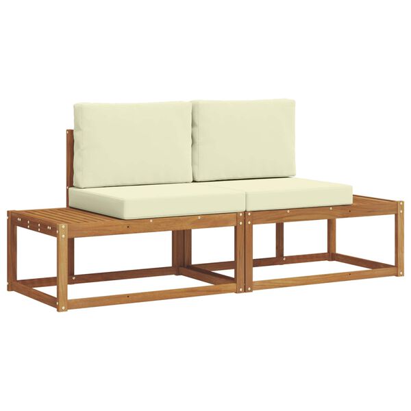 vidaXL Venkovn&iacute; pohovkov&aacute; souprava s pol&scaron;t&aacute;řem 2 pcs Př&iacute;rodn&iacute;