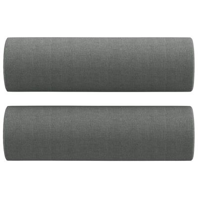 vidaXL 3místná pohovka s polštáři tmavě šedá 180 cm textil