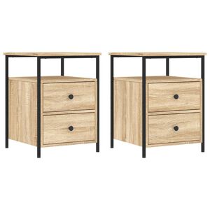 vidaXL Nočn&iacute; stolky 2 ks dub sonoma 44 x 45 x 60 cm kompozitn&iacute; dřevo
