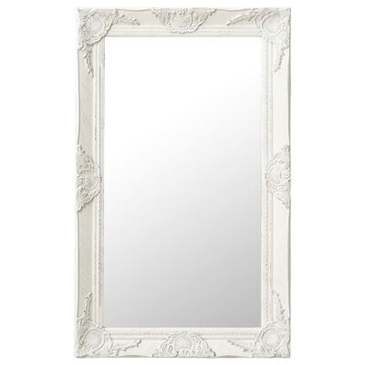 vidaXL Nástěnné zrcadlo barokní styl 50 x 80 cm bílé