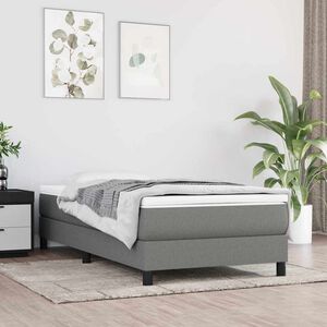 vidaXL Ta&scaron;tičkov&aacute; matrace středn&iacute; tvrdost tmavě &scaron;ed&aacute; 90x190x20 cm textil