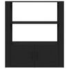 vidaXL Příborník černý 80 x 30 x 90 cm kompozitní dřevo
