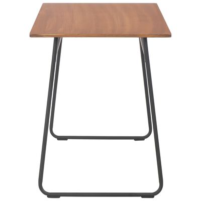 vidaXL Jídelní stůl hnědý 120 x 60 x 73 cm masivní překližka ocel