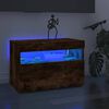 vidaXL TV skř&iacute;ňka s LED osvětlen&iacute;m kouřov&yacute; dub 60 x 35 x 40 cm