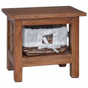 vidaXL Bočn&iacute; stůl Hněd&aacute; 38 x 28 x 35 cm Masivn&iacute; mahagonov&eacute; dřevo