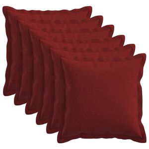 vidaXL Povlak na pol&scaron;t&aacute;ř 6 ks HOUTEN V&iacute;no Červen&eacute; 30 x 30 cm