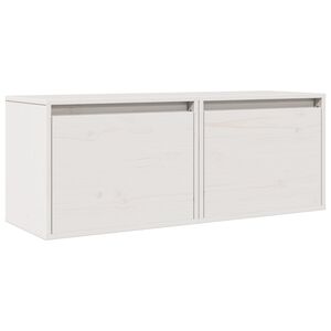 vidaXL N&aacute;stěnn&eacute; skř&iacute;ňky 2 ks b&iacute;l&eacute; 45 x 30 x 35 cm masivn&iacute; borov&eacute; dřevo