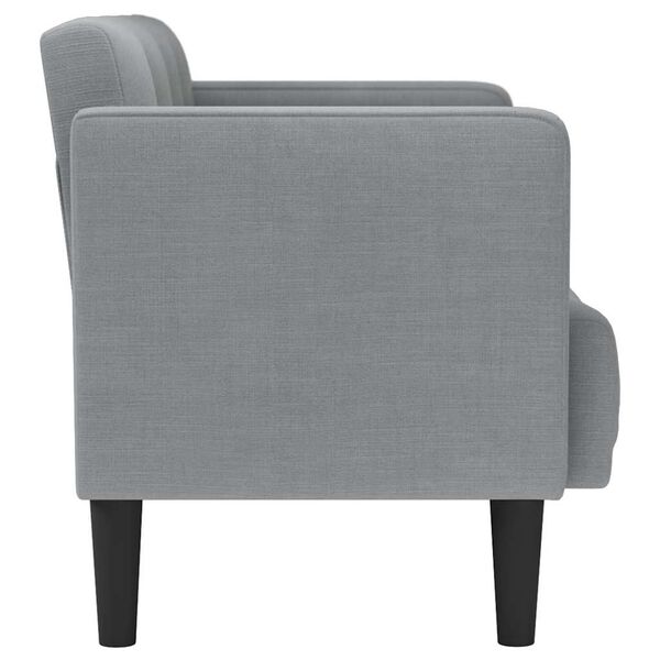 vidaXL Loveseat Sofa světle &scaron;ed&aacute; 111 cm textil