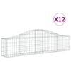 vidaXL Klenut&eacute; gabionov&eacute; ko&scaron;e 12 ks 200x30x40/60 cm pozinkovan&eacute; železo
