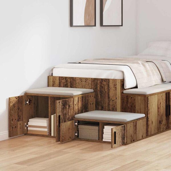 vidaXL &Uacute;ložn&aacute; skř&iacute;ňka 2 pcs Star&eacute; dřevo 103 x 41 x 40 cm