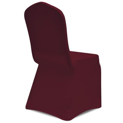 vidaXL Strečové potahy na židle 4 ks vínové