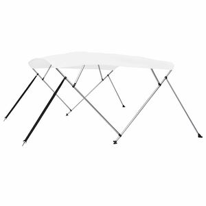 vidaXL Bimini stř&iacute;&scaron;ka se 4 oblouky b&iacute;l&aacute; 243 x 180 x 137 cm