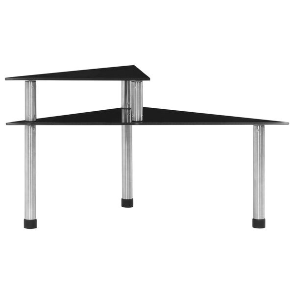 vidaXL Kuchyňsk&aacute; police čern&aacute; 49,5 x 35 x 26 cm tvrzen&eacute; sklo