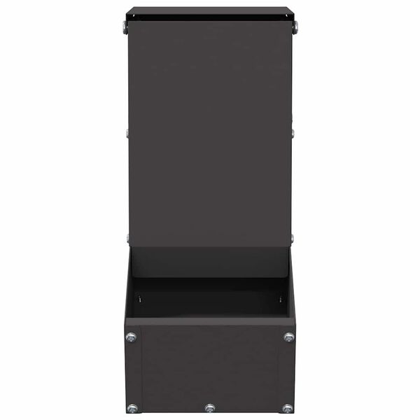 vidaXL Krmítko pro králíky Černá 12,5 x 26 x 28,5 cm