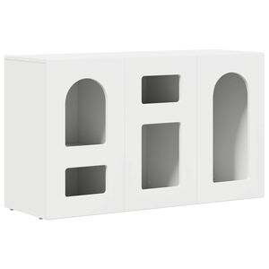 vidaXL Serv&iacute;rovac&iacute; skř&iacute;ň B&iacute;l&aacute; 100 x 35 x 59 cm kompozitn&iacute; dřevo