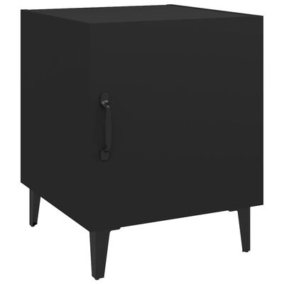 vidaXL Noční stolek černý kompozitní dřevo