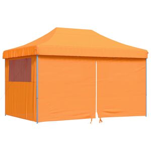 vidaXL Skl&aacute;dac&iacute; party stan pop-up se 4 bočn&iacute;mi stěnami oranžov&yacute;