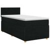 vidaXL Postel boxspring s matrac&iacute; s čelo Čern&aacute; 90 x 190 cm Textil