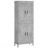vidaXL Skř&iacute;ň highboard betonově &scaron;ed&aacute; 69,5x34x180 cm kompozitn&iacute; dřevo