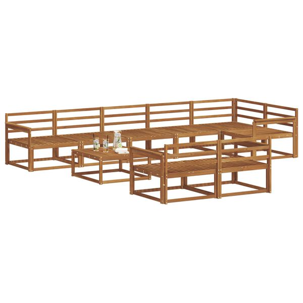 vidaXL Venkovn&iacute; pohovkov&aacute; souprava 9 pcs Př&iacute;rodn&iacute;