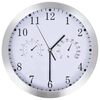 vidaXL N&aacute;stěnn&eacute; hodiny strojek Quartz vlhkoměr a teploměr 30 cm b&iacute;l&eacute;