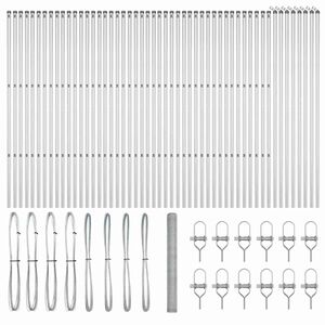 vidaXL Plotov&yacute; sloupek. Stř&iacute;brn&aacute;
