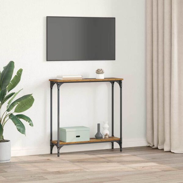 vidaXL Konzolov&yacute; stolek Star&eacute; dřevo 75 x 22,5 x 75 cm kompozitn&iacute; dřevo