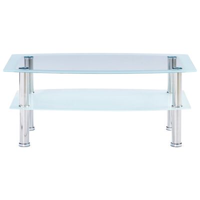 vidaXL Konferenční stolek bílý 100 x 60 x 42 cm tvrzené sklo