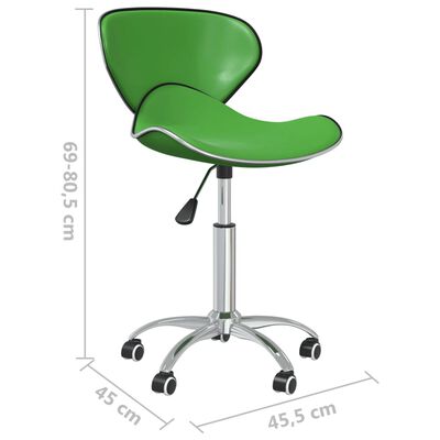 vidaXL Otočné jídelní židle 6 ks zelené umělá kůže