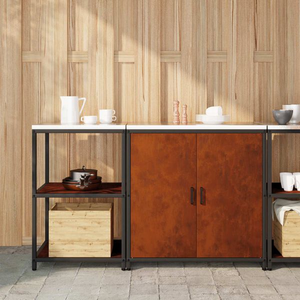 vidaXL Kuchyňsk&aacute; skladovac&iacute; sada 2 pcs Rezav&aacute; Povětrnostně odoln&aacute; ocel