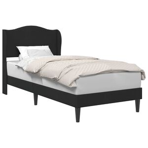 vidaXL R&aacute;m postele s čelo Čern&aacute; 90 x 200 cm Samet