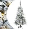 vidaXL Uměl&yacute; kloubov&yacute; v&aacute;nočn&iacute; strom Zelen&aacute; a b&iacute;l&aacute; 120 cm PE a PVC