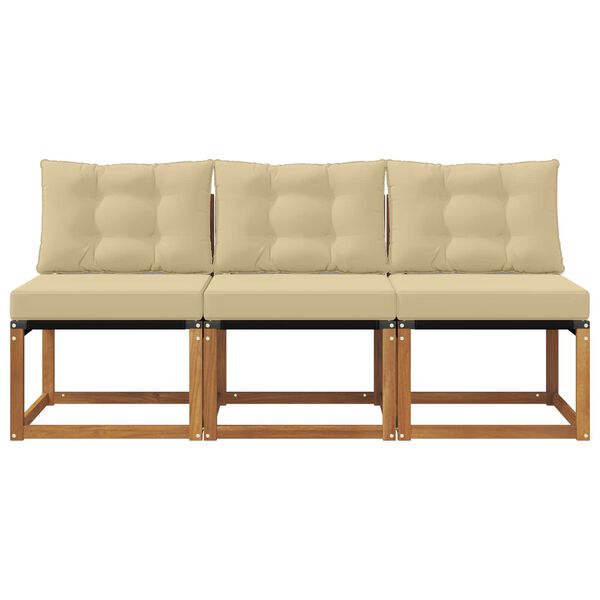 vidaXL 3 Kus Zahradn&iacute; prostředn&iacute; pohovka