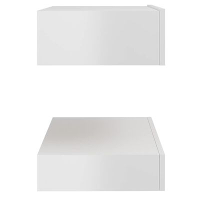 vidaXL Noční stolky 2 ks bílé vysoký lesk 60 x 35 cm kompozitní dřevo
