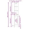 vidaXL Skř&iacute;ň highboard kouřov&yacute; dub 34,5 x 34 x 180 cm kompozitn&iacute; dřevo