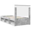 vidaXL Rám postele Betonově šedá 100 x 200 cm Masivní borové dřevo