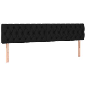 vidaXL Čela postele čern&aacute; 200x7x78/88 cm l&aacute;tka