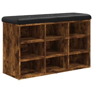 vidaXL Lavice s botn&iacute;kem kouřov&yacute; dub 82 x 32 x 50 cm kompozitn&iacute; dřevo