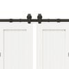 vidaXL Sada příslušenství pro posuvné dveře 366 cm ocelová černá