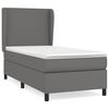 vidaXL Box spring postel s matrac&iacute; &scaron;ed&aacute; 100x200 cm uměl&aacute; kůže