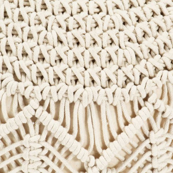 vidaXL Ručně vyrobený sedací puf macrame 45 x 30 cm bavlna