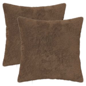 vidaXL Povlak na pol&scaron;t&aacute;ř 2 ks HEERLEN Světle hněd&aacute; 35 x 35 cm