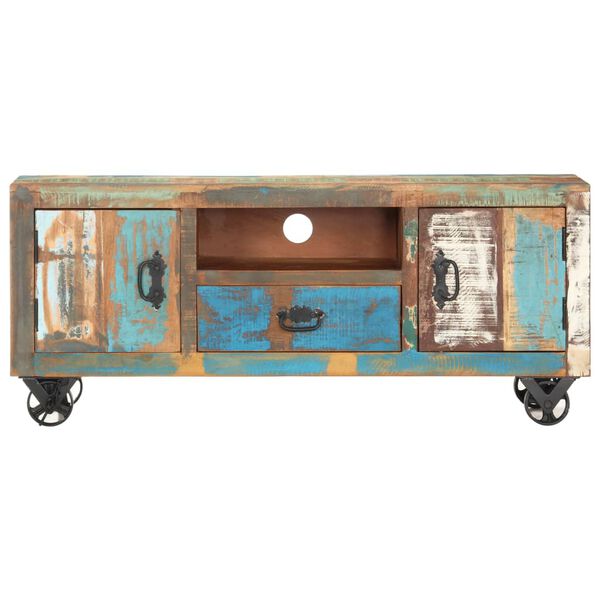 vidaXL TV stolek 120 x 30 x 50 cm masivn&iacute; recyklovan&eacute; dřevo