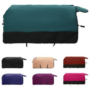 vidaXL Deka pro koně Tmavě zelen&aacute; a čern&aacute; 145 cm Polyester