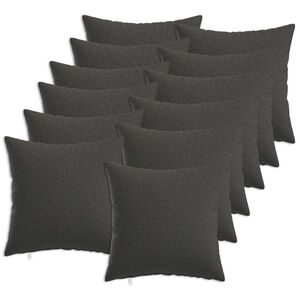 vidaXL Povlak na pol&scaron;t&aacute;ř 12 ks HEERLEN Tmavě &scaron;ed&aacute; 40 x 40 cm Textil