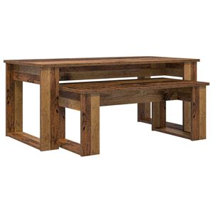 vidaXL Sada konferenčn&iacute;ch stolků 2 pcs Star&eacute; dřevo 100 x 50 x 42 cm